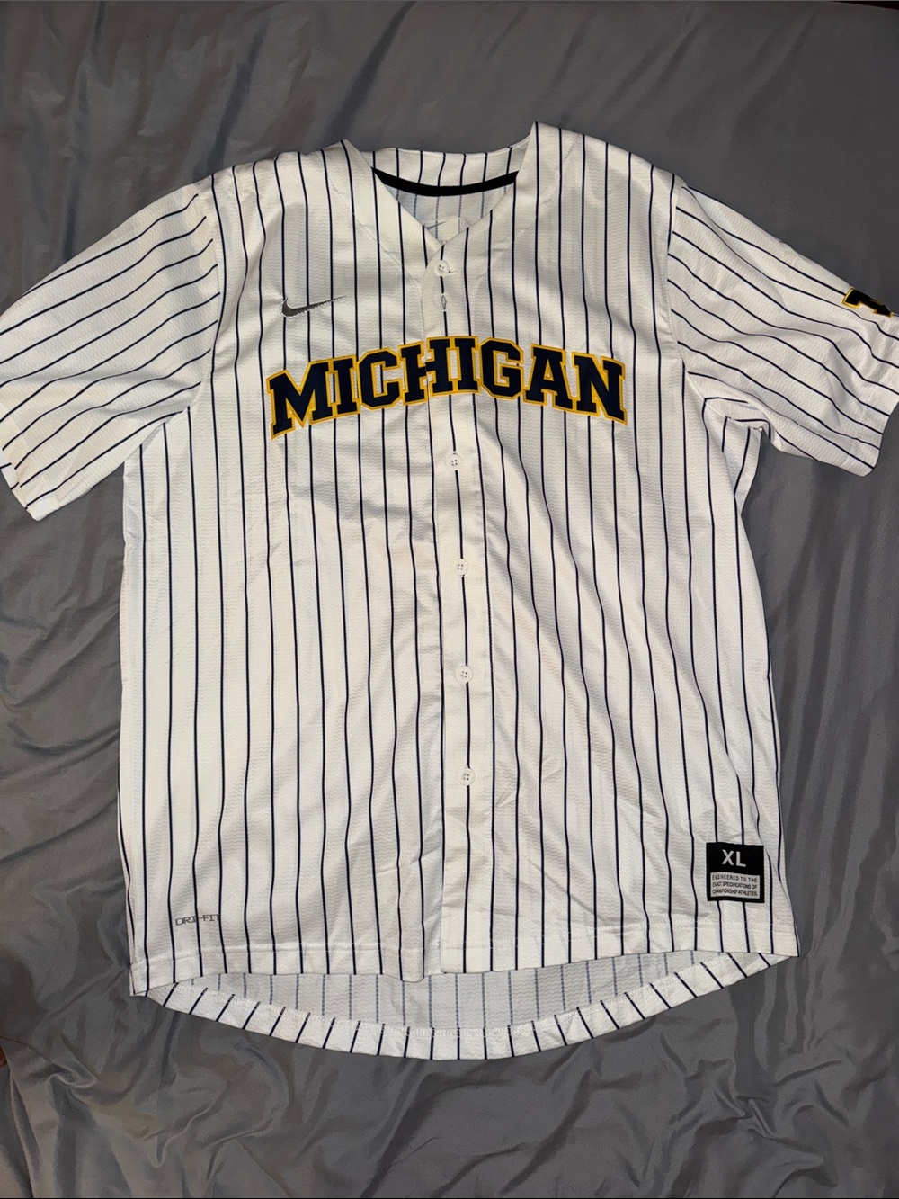 Nike University of Michigan baseball jersey